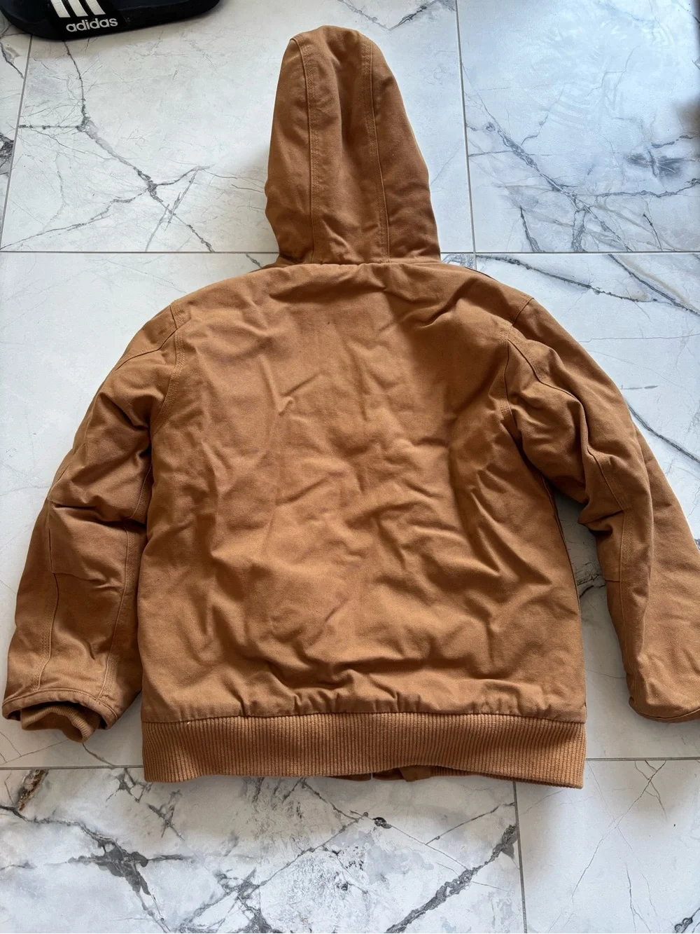 Carhartt Kids Caramel Brown Hooded Puffer Jacket